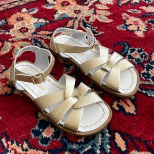 Gold girls Salt Water sandals size 12